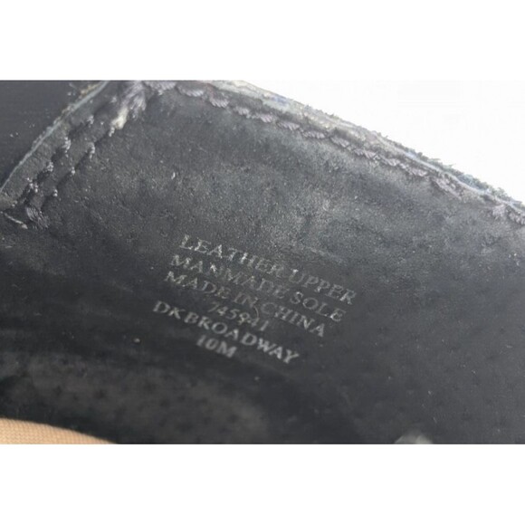 Dockers Leather 90s Black Chunky Slip On Loafers Dark Academia Goth Size 10 - Picture 7 of 8